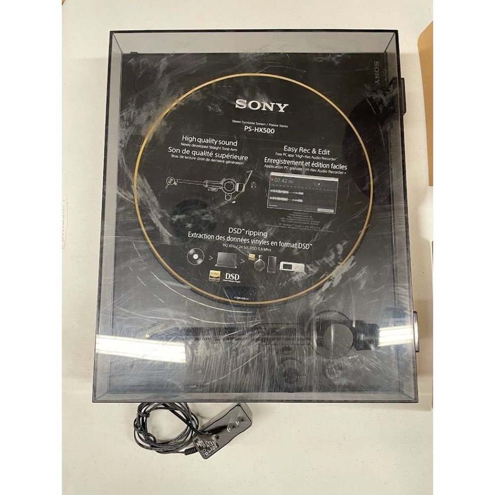 Sony Stereo Turntable System PS-HX500 Record & Edit DSD Ripping Excellent Sound!